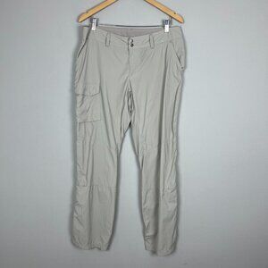 Columbia Pants Womens 12 Beige Omni Shade Convertible Capri Nylon Hiking Outdoor